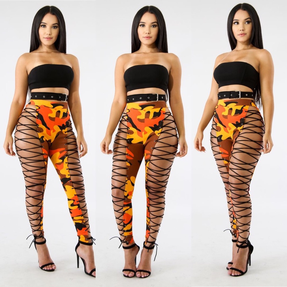 *Medium Left* Camo lace pants - Picture 2 of 5